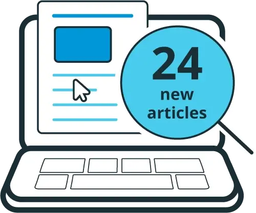 24 new articles added to your website to improve search content and online authority in your industry