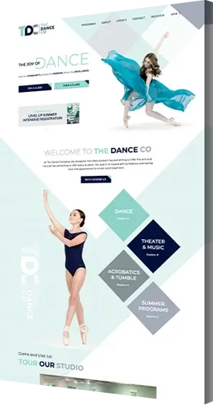 CleverLight Dance Studio Web Design for The Dance Company